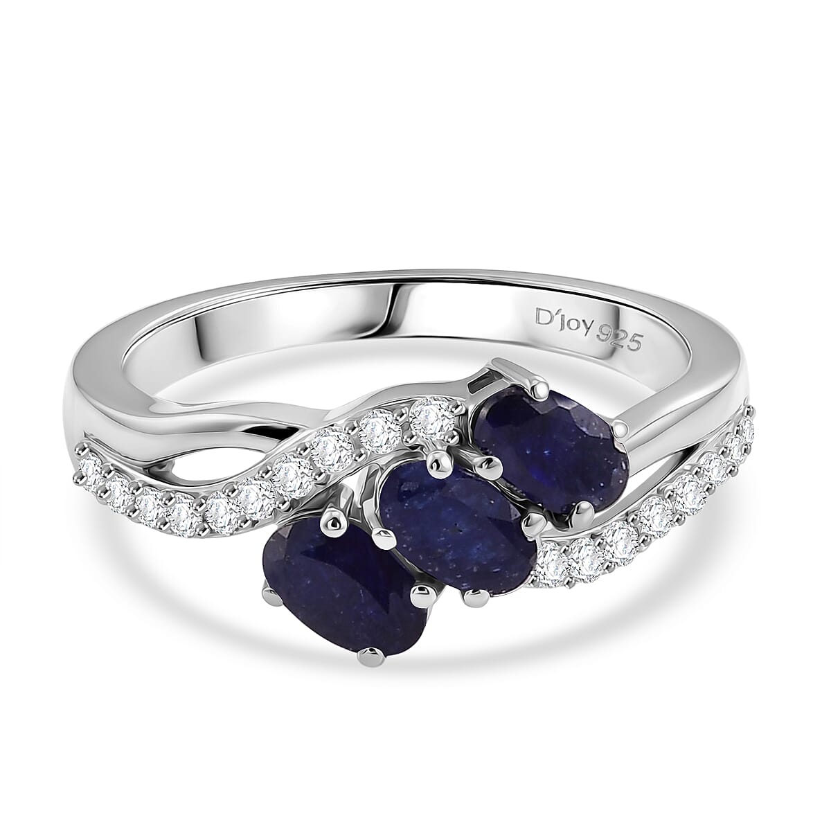 D'Joy White Zircon Fancy Ring in Sterling Silver