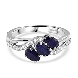 D'Joy White Zircon Fancy Ring in Sterling Silver
