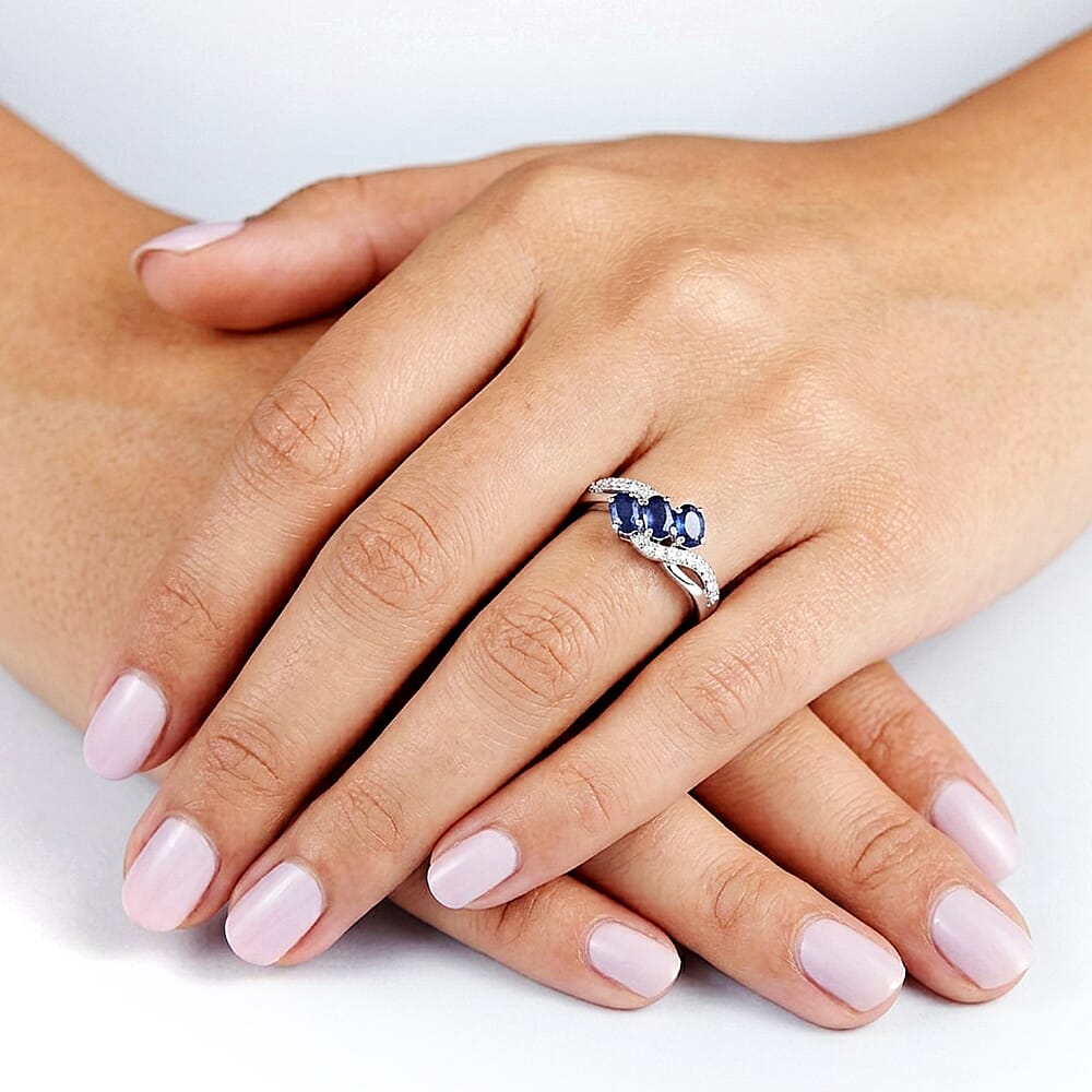 D'Joy White Zircon Fancy Ring in Sterling Silver
