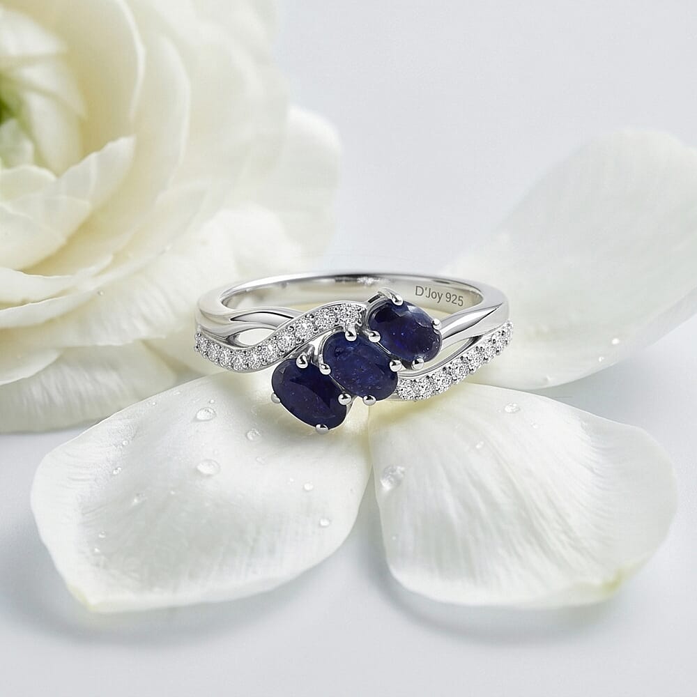 D'Joy White Zircon Fancy Ring in Sterling Silver