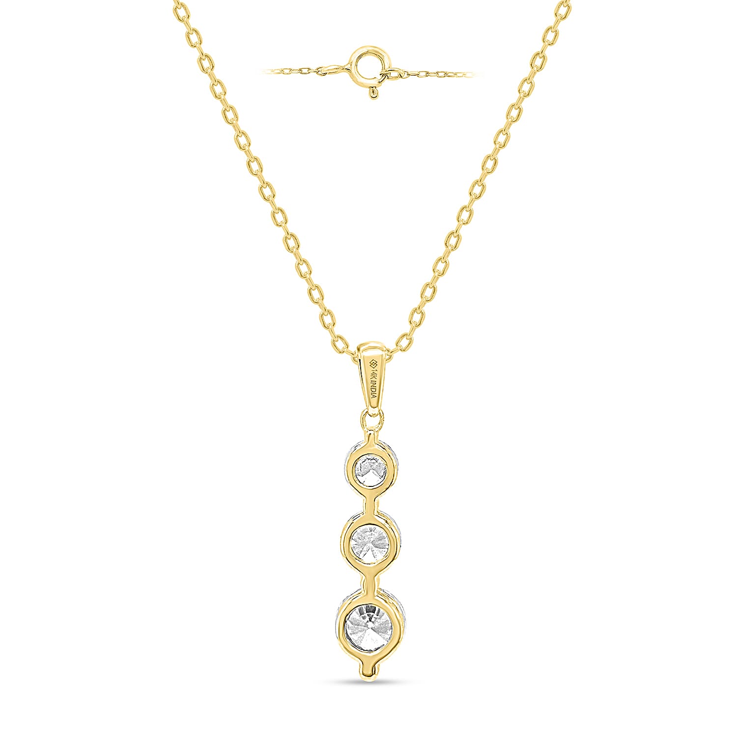 FIND OF THE MONTH- New York Close Out Deal-14K Yellow Gold Natural Diamond Pendant 1.00 Ct.