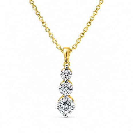 New York Close Out Deal-14K Yellow Gold Natural Diamond I1-I2-GH Pendant 1.00 Ct.