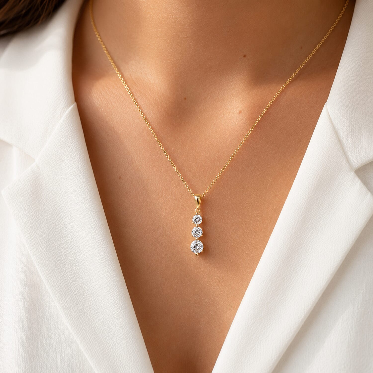 New York Close Out Deal-14K Yellow Gold Natural Diamond I1-I2-GH Pendant 1.00 Ct.