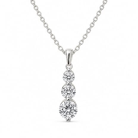 New York Close Out Deal-14K White Gold Natural Diamond I1-I2-GH Pendant 1.00 Ct.