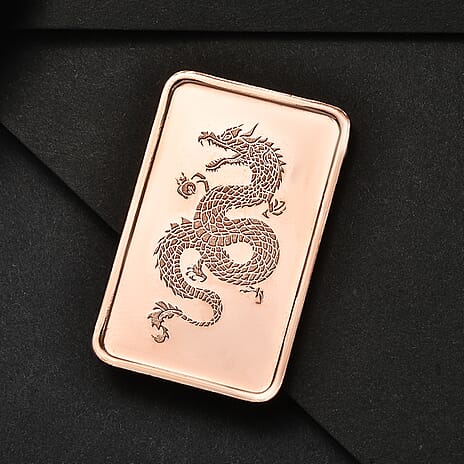 First Time Ever - Solid 999 Fine Copper Dragon Bar - 10 Grams