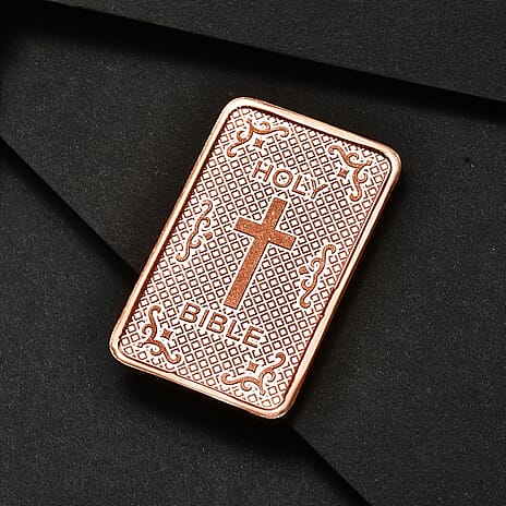 First Time Ever - Solid 999 Fine Copper Holy Bible Cross Bar - 10 Grams