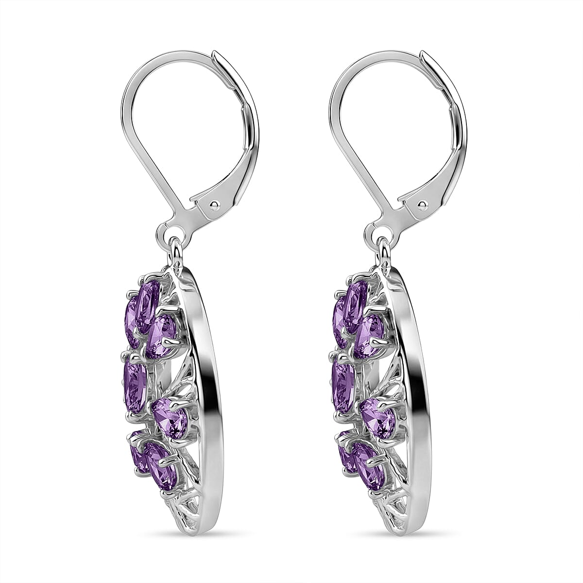 EverTrue - African Amethyst Earring with Lever Back 3.34 Ct.