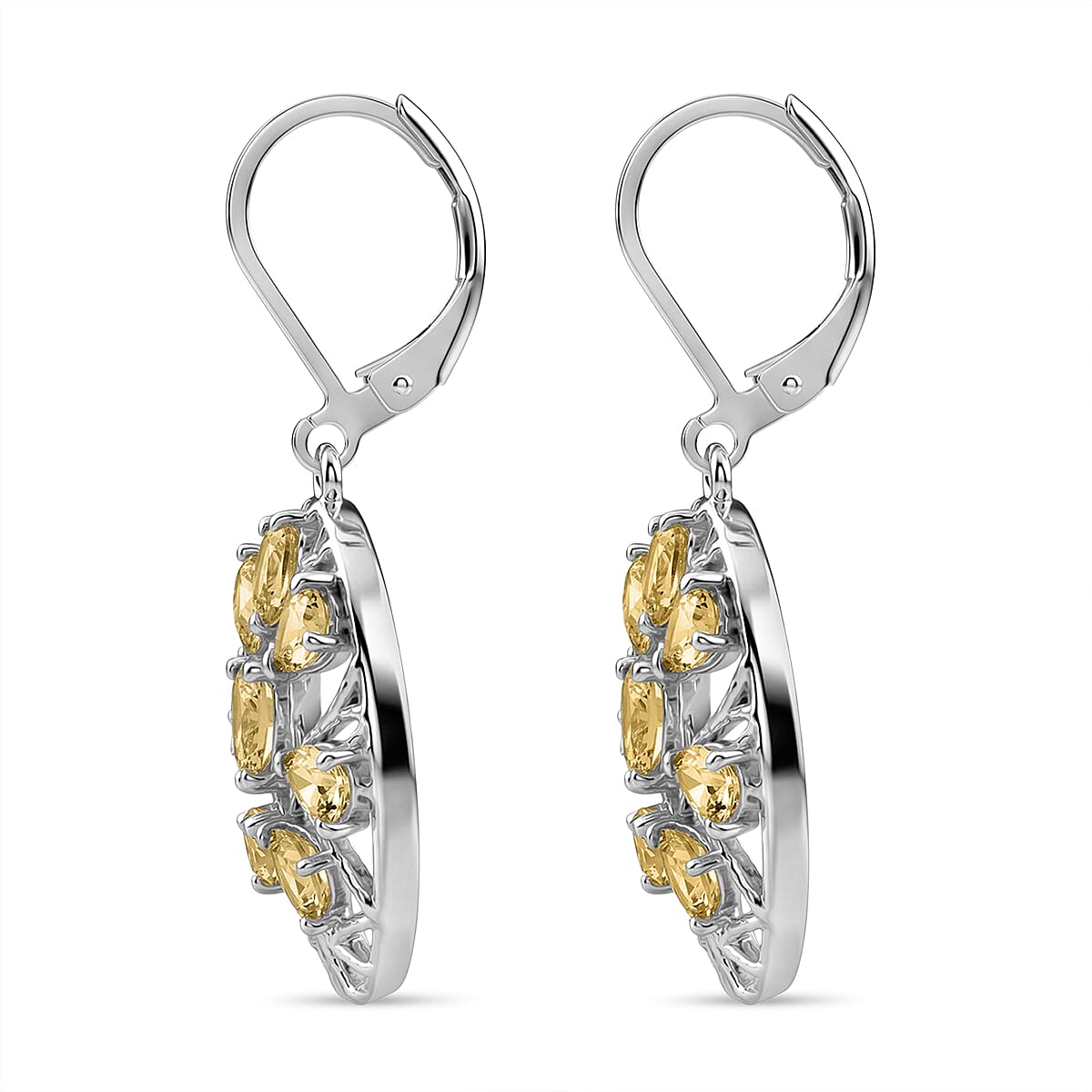 EverTrue - Citrine Earring with Lever Back 3.22 Ct.