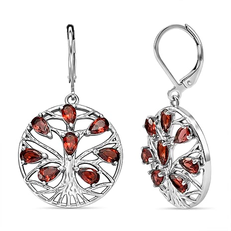 EverTrue - Red Garnet Earring with Lever Back 4.28 Ct.