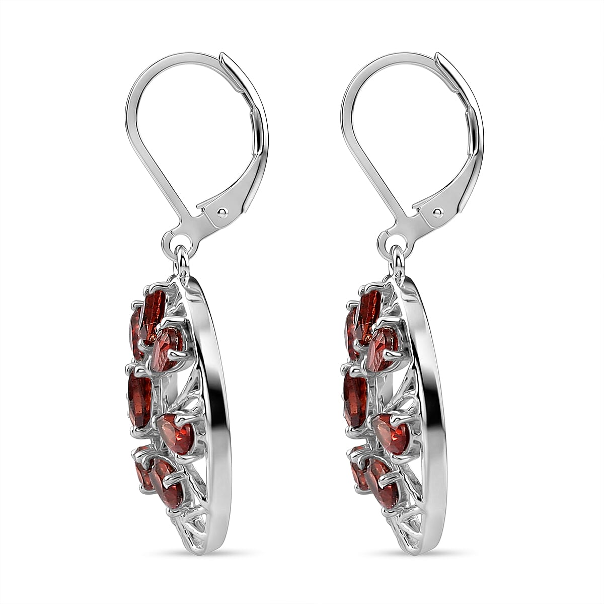 EverTrue - Red Garnet Earring with Lever Back 4.28 Ct.