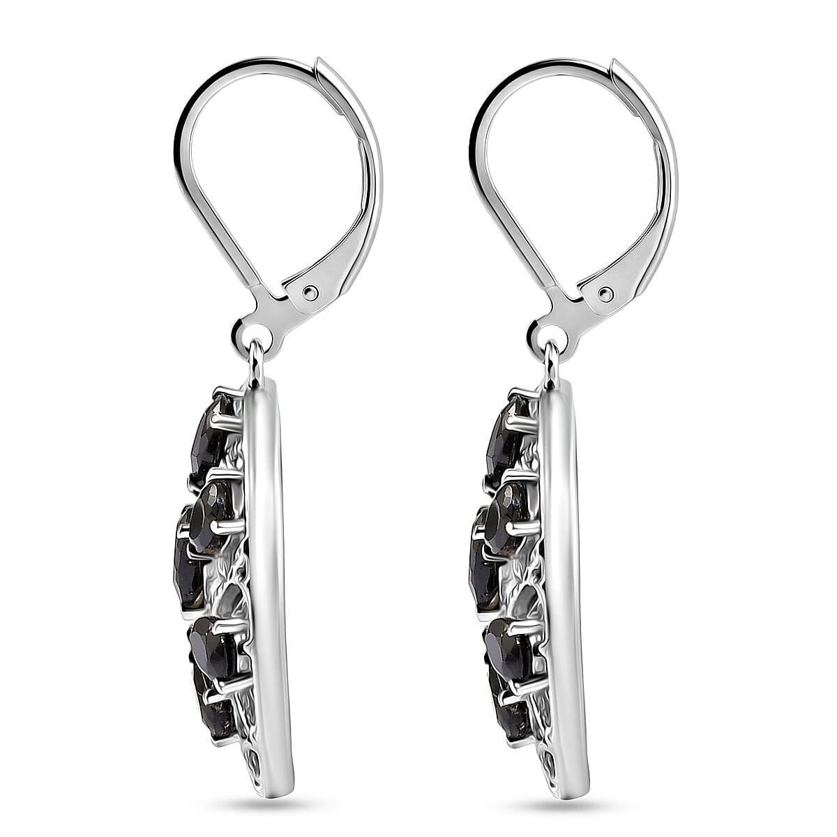 EverTrue - Black Spinel Earring with Lever Back 4.72 Ct.