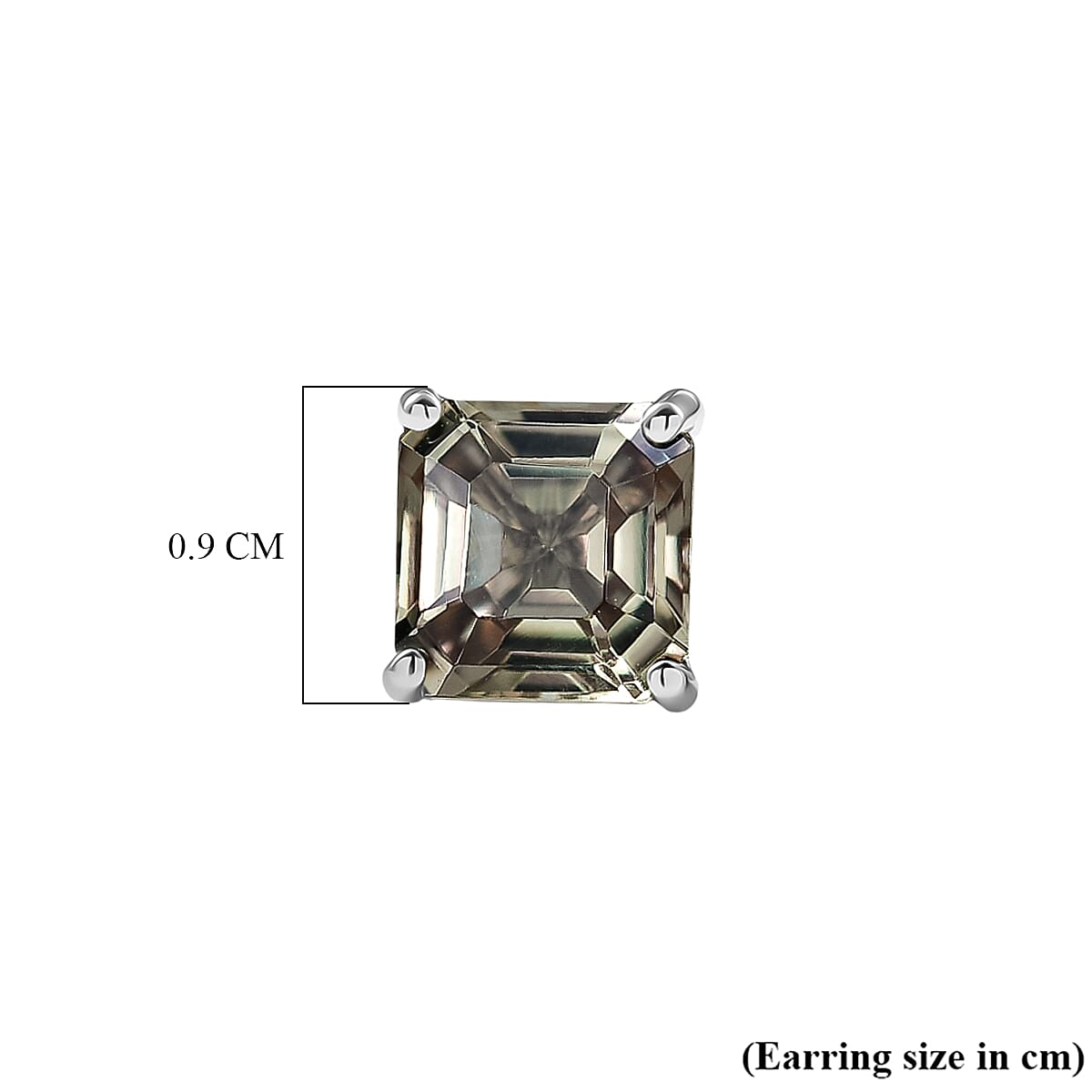 Rhapsody 950 Platinum AAAA Turkizite Solitaire Stud Earring with Screw Back 5.24 Ct, Platinum Wt. 2.84 Gms