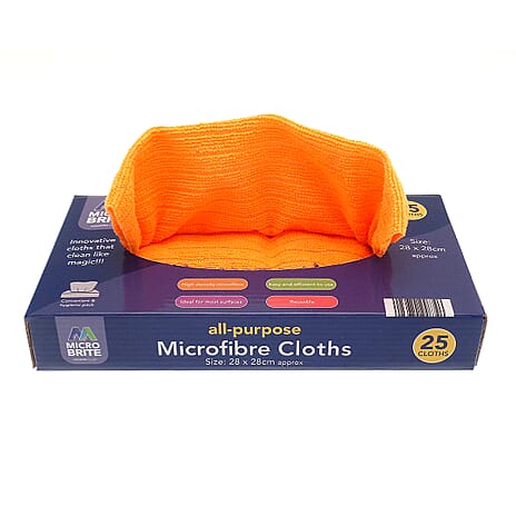 Microfibre 25pc Easyclean Microfibre Cloth - Orange