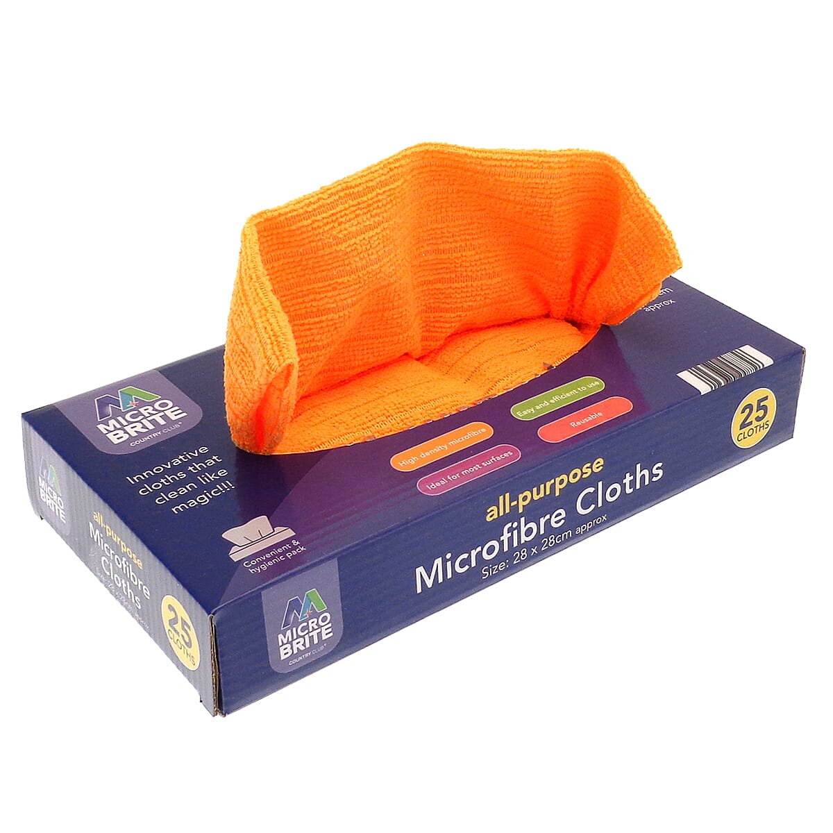 Microfibre 25pc Easyclean Microfibre Cloth - Orange