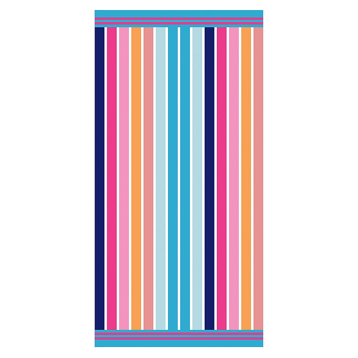 Stripe Microfibre Beach Towel - Multi Colour