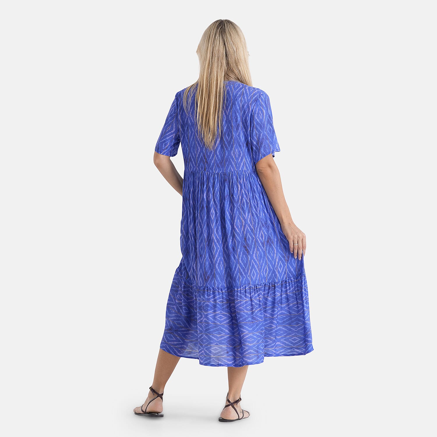 La Marey Patterned Dress (Size - S-M) - Red