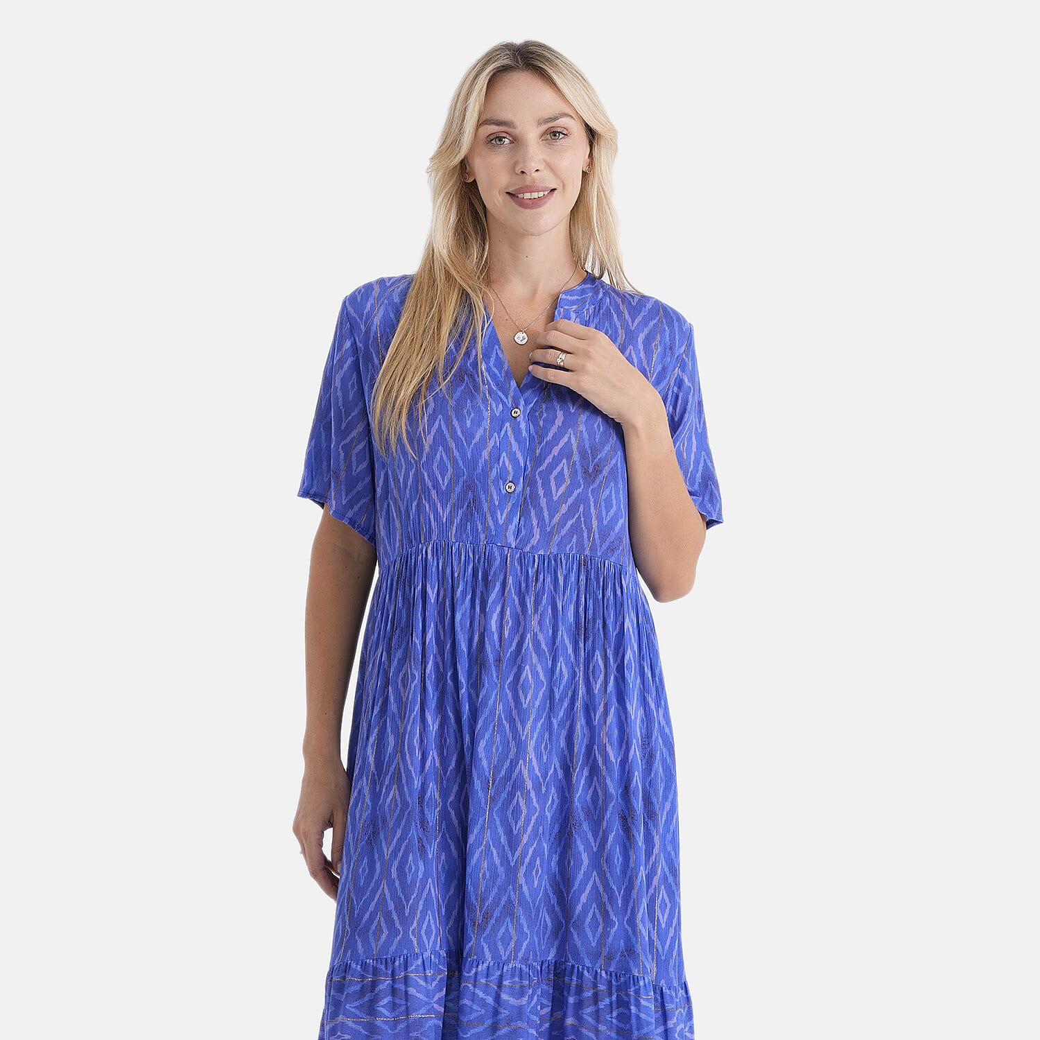 La Marey Patterned Dress (Size - S-M) - Red