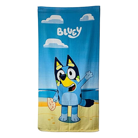 Bluey Microfibre Kids Towel (140 x 70 cm) - Blue