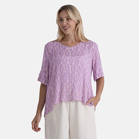 La Marey Patterned Blouse (Size - XL) - Yellow