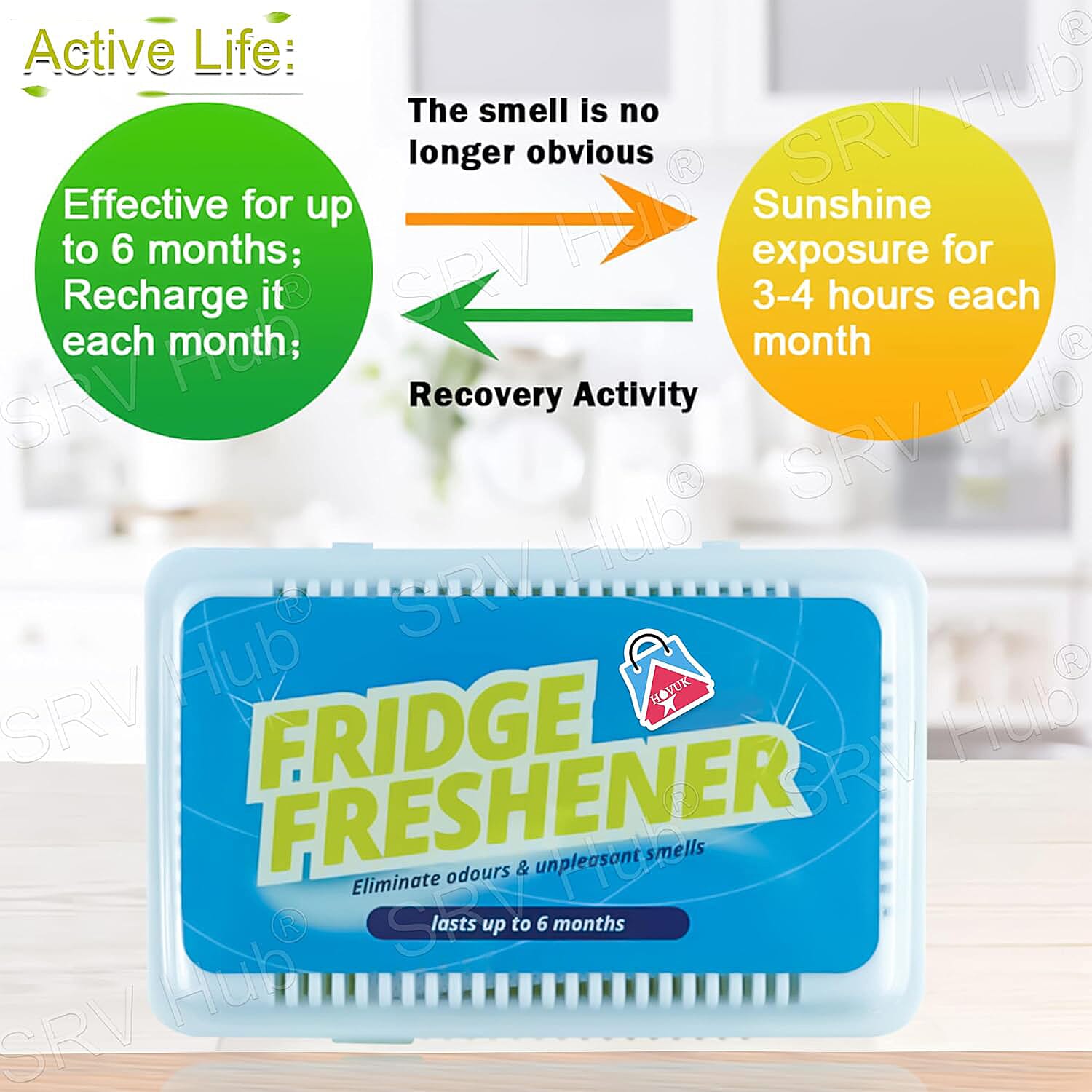 Pack of 2 Fridge Freshener - Blue