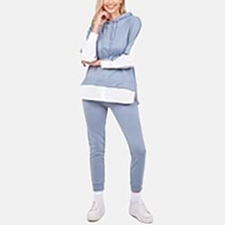 QED London Pullover Sweatshirt Hoodie With Shirt