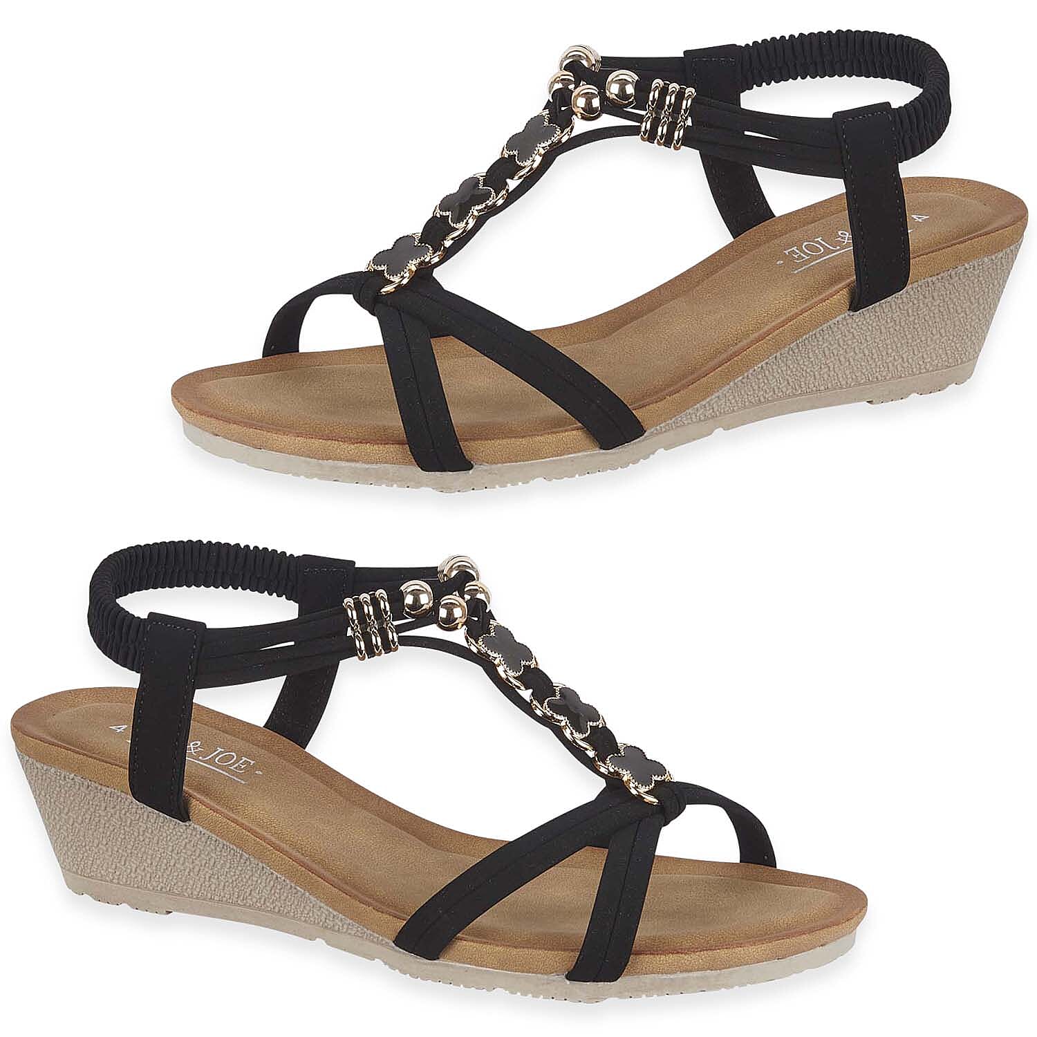Jo-Joe-Ladies-Sandal-Size-4-Black