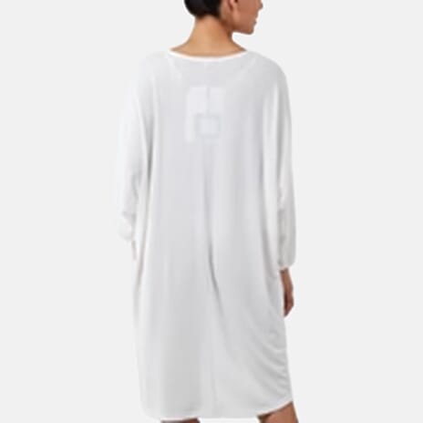 QED London Animal Heart Loose Fittunic Top (Size M-L, 16 to 22) - Ivory
