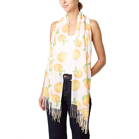 Misumi Orange Print Scarf