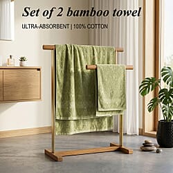 Set of 2 Bamboo Towels - Blue