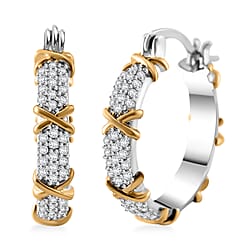 Blue Cubic Zirconia Earring Pure White Brass  5.000  Ct.