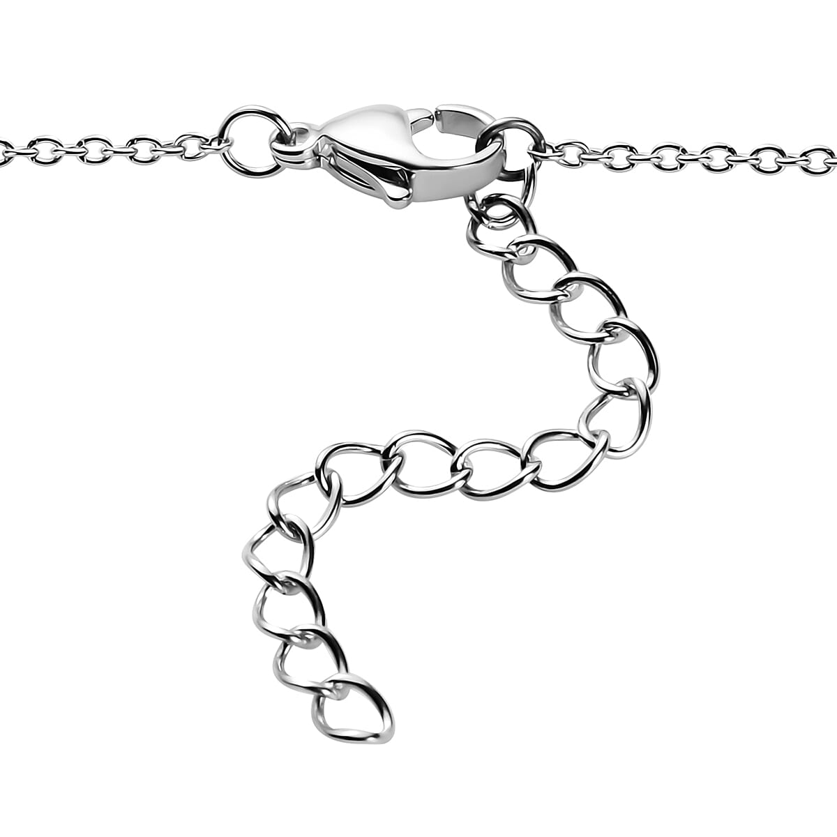 Black Cubic Zirconia Necklace (Size - 20) Pure White Brass  3.500  Ct.