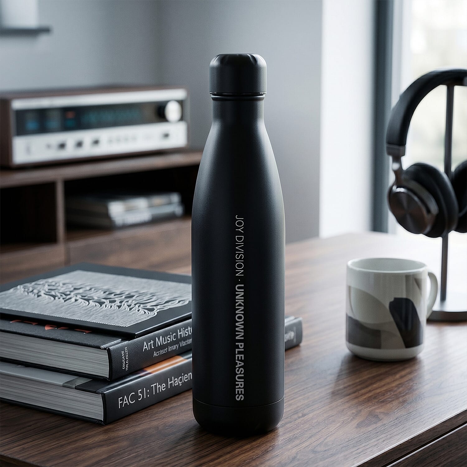 Joy Division Metal Drinks Stainless Steel Bottle - Black