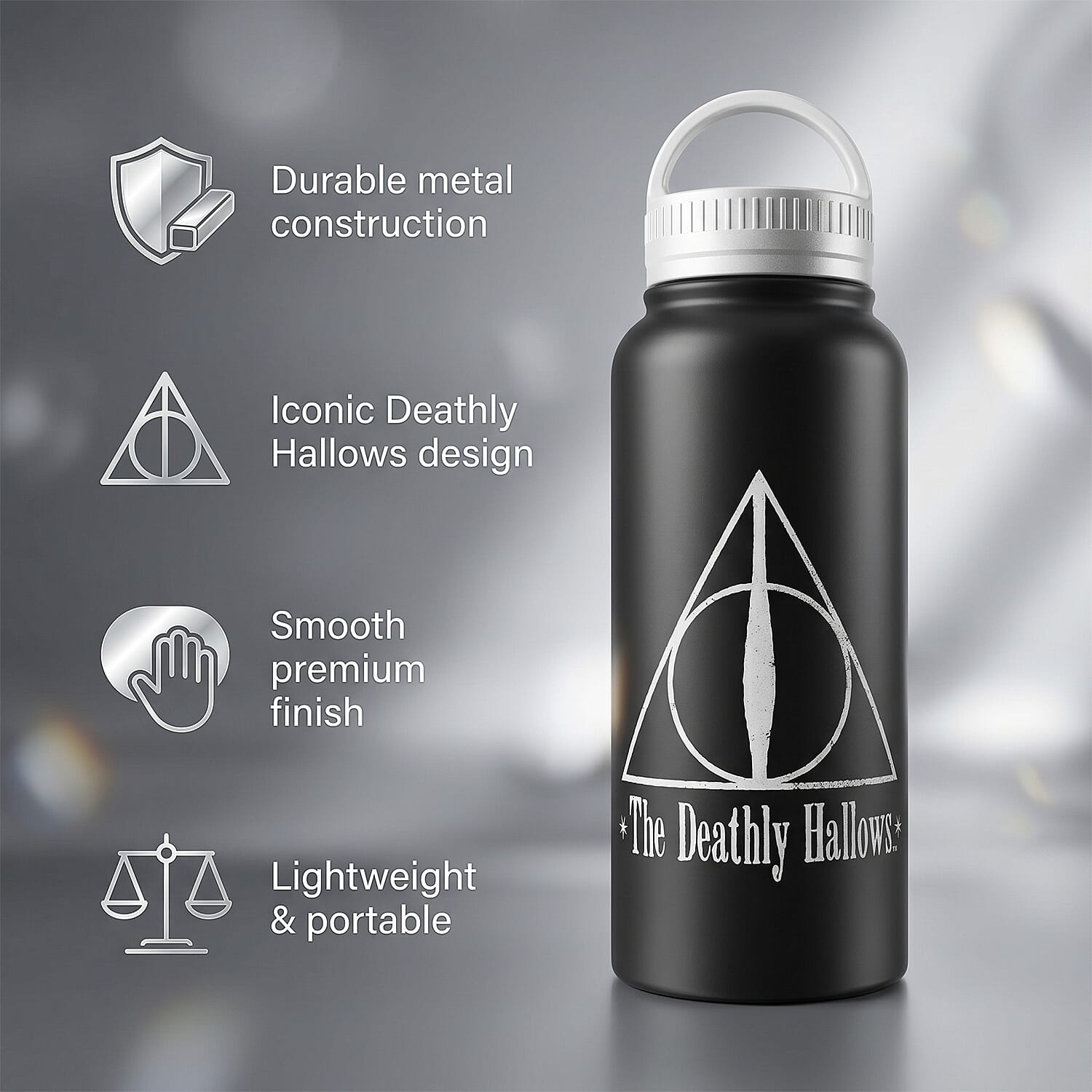 Deathly Hallows Metal Flask - White