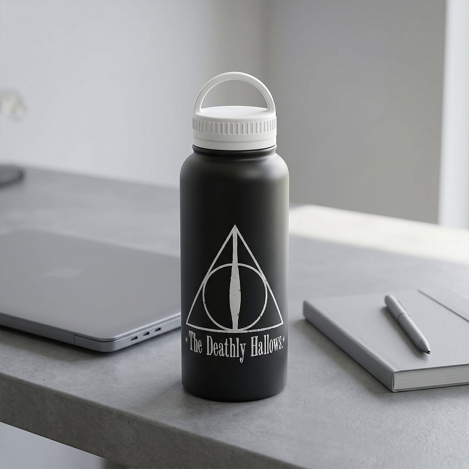 Deathly Hallows Metal Flask - White