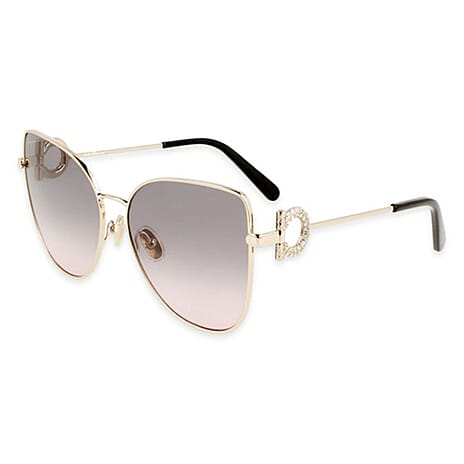 Salvatore Ferragamo Geometric Butterfly Frames Sunglasses - Rose Gold