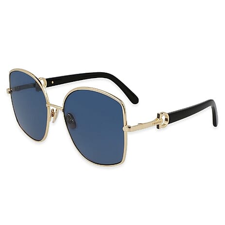 Salvatore Ferragamo Geometric Butterfly Frames Sunglasses - Gold