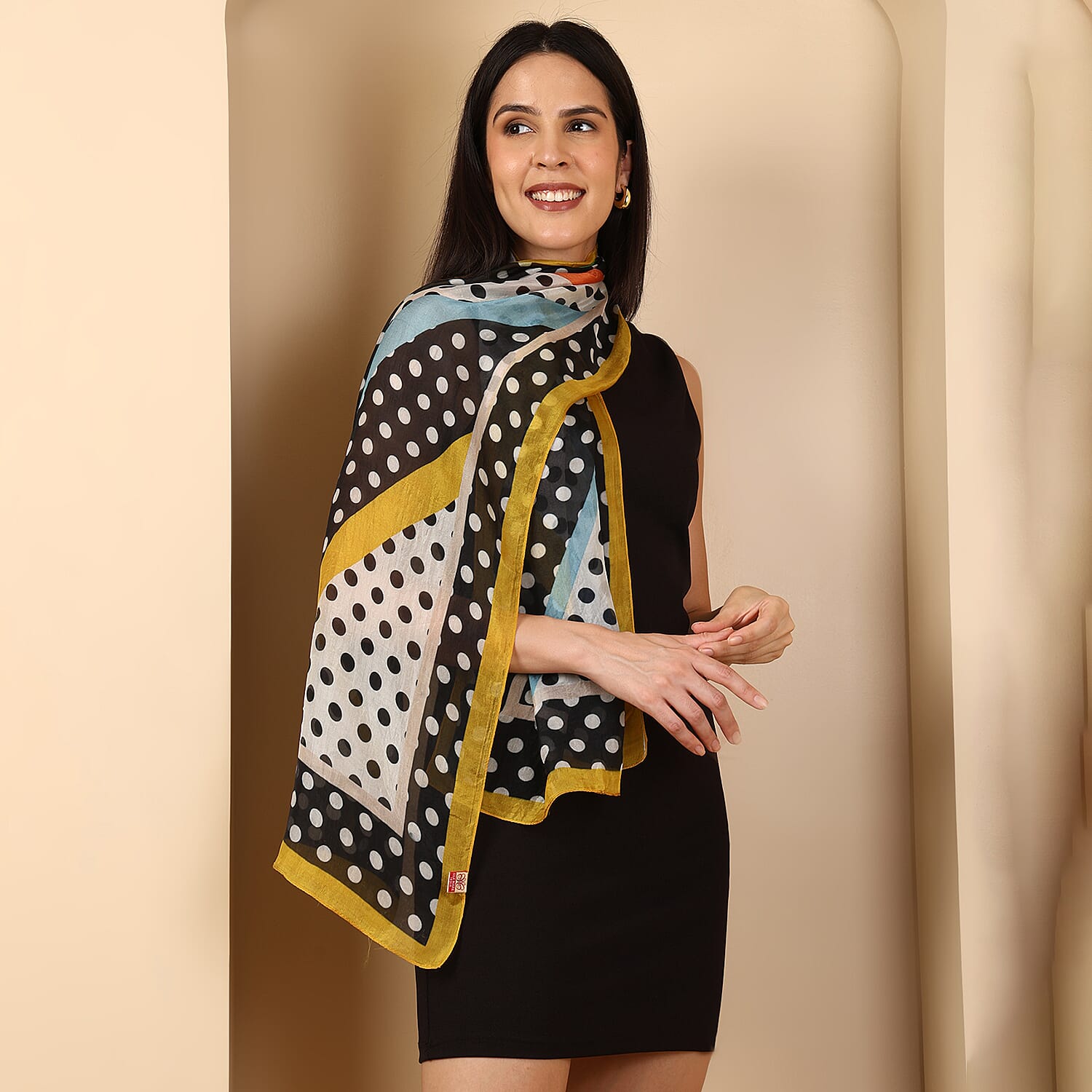 La Marey Signature Silk Scarf (Size 50 x 175 m) - Multi
