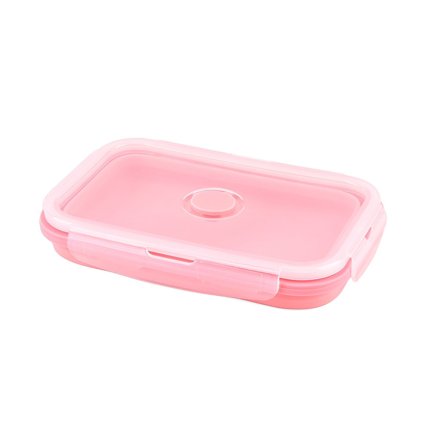 LIVMORE Set of 4 Food-Grade Silicone Collapsible Bowls (350ml-1200ml) - Microwave, Freezer & Dishwasher Safe Stackable Meal Prep Containers - Pink