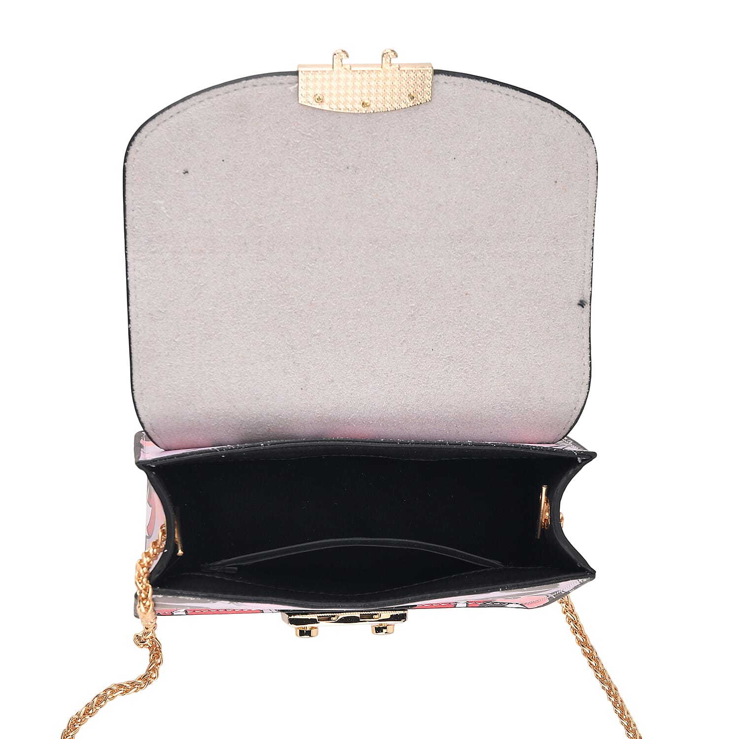 Designer Inspired -  Printed Shoulder Bag with Chain Strap