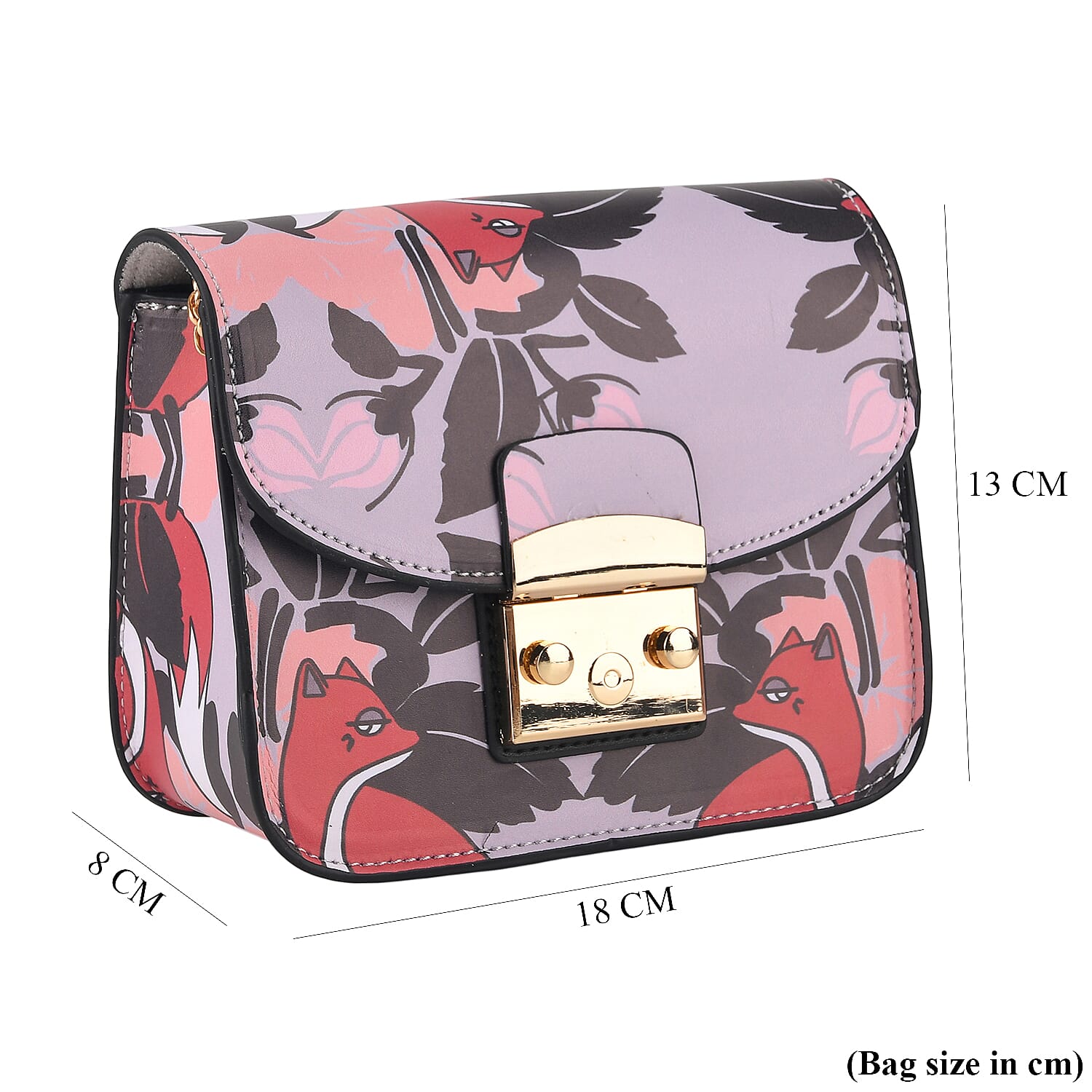 Designer Inspired -  Printed Shoulder Bag with Chain Strap