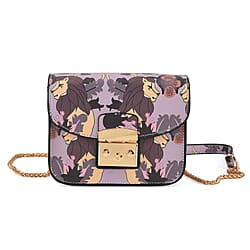Designer Inspired -  Printed Shoulder Bag with Chain Strap