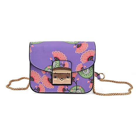 Designer Inspired -  Printed Shoulder Bag with Chain Strap