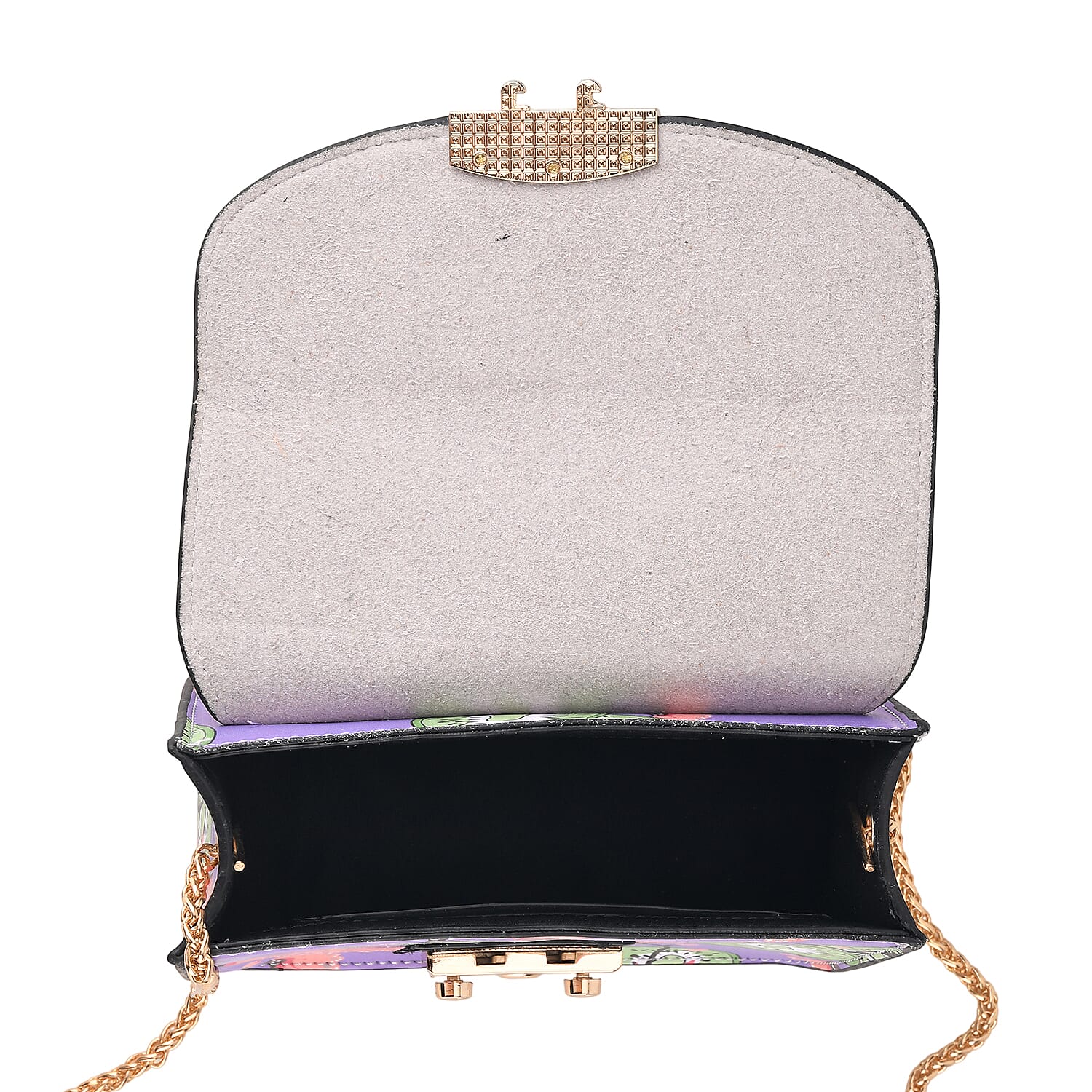 Designer Inspired -  Printed Shoulder Bag with Chain Strap