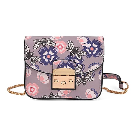 Designer Inspired -  Printed Shoulder Bag with Chain Strap