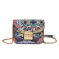 Designer Inspired -  Printed Shoulder Bag with Chain Strap
