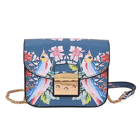 Designer Inspired -  Printed Shoulder Bag with Chain Strap