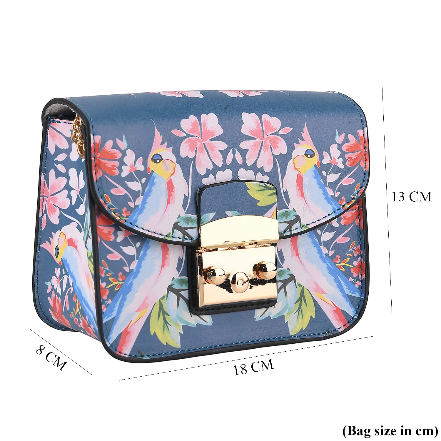 Designer Inspired -  Printed Shoulder Bag with Chain Strap