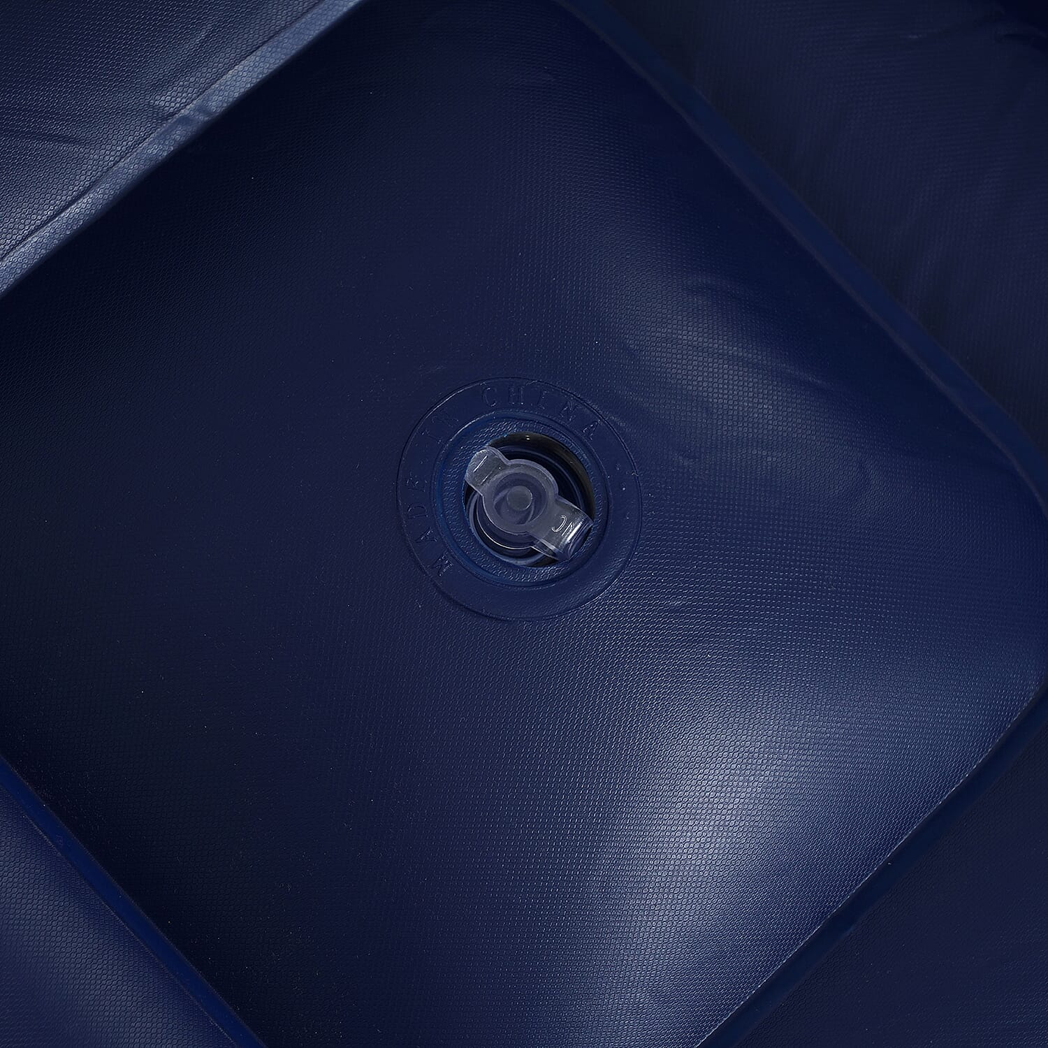 Inflatable Flocked Armchair - 150kg Capacity Blow Up Lounger Chair - Blue
