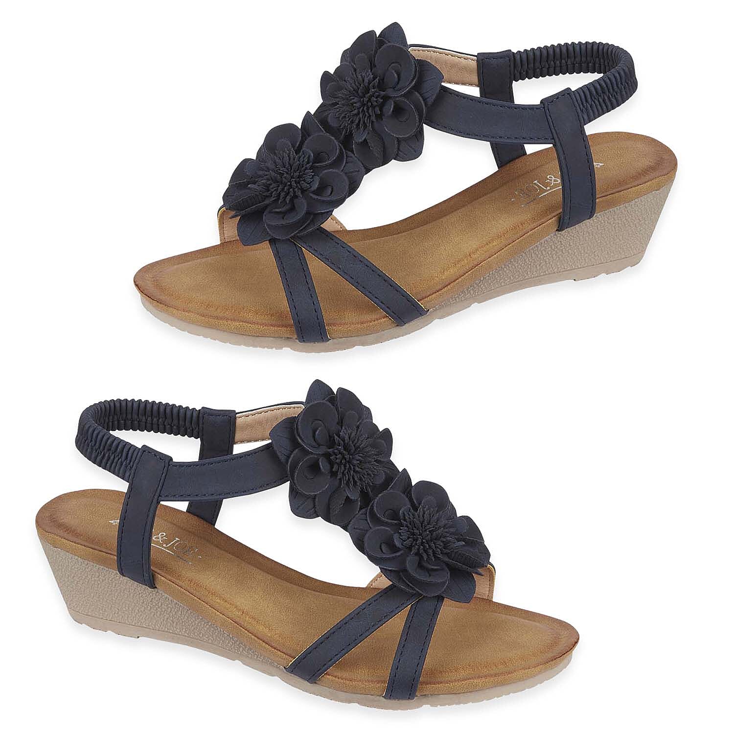 Jo-Joe-Ladies-Sandal-Size-4-Navy