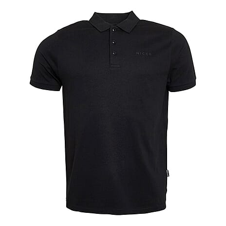 Nicce Mens 100% Cotton Polo (Size S) - Black